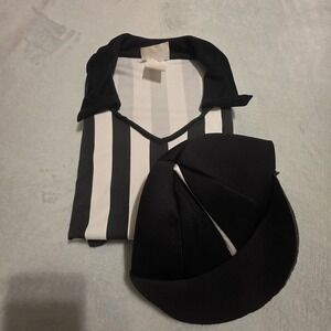 California Costume Collection‎ Mens Referee Striped Halloween Shirt Hat 3XL NOTE